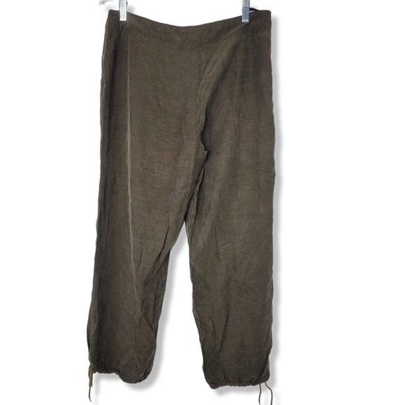 Jacqueline Riu Brown Cargo Pant Capris - Picture 2 of 5